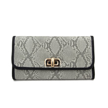 Load image into Gallery viewer, Premium Snakeskin PU Leather Turnlock Flap Handbag Clutch Bag
