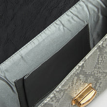 Load image into Gallery viewer, Premium Snakeskin PU Leather Turnlock Flap Handbag Clutch Bag
