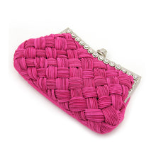 Load image into Gallery viewer, Elegant Braided Pleated Glitter Rhinestone Clutch Evening Bag