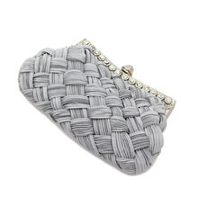 Load image into Gallery viewer, Elegant Braided Pleated Glitter Rhinestone Clutch Evening Bag