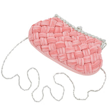 Load image into Gallery viewer, Elegant Braided Pleated Glitter Rhinestone Clutch Evening Bag
