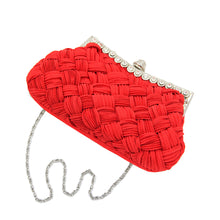 Load image into Gallery viewer, Elegant Braided Pleated Glitter Rhinestone Clutch Evening Bag