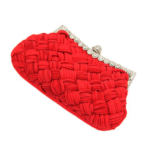 Load image into Gallery viewer, Elegant Braided Pleated Glitter Rhinestone Clutch Evening Bag