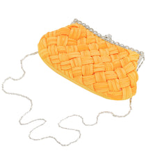 Load image into Gallery viewer, Elegant Braided Pleated Glitter Rhinestone Clutch Evening Bag