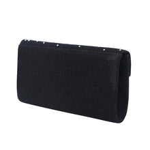 Load image into Gallery viewer, Premium Crystal Metallic Glitter Flap Clutch Evening Bag Handbag