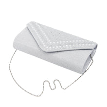 Load image into Gallery viewer, Premium Crystal Metallic Glitter Flap Clutch Evening Bag Handbag