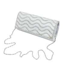 Load image into Gallery viewer, Rhinestones & Pearl Beads Wave Front Glitter Shine Clutch Evening Bag