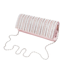 Load image into Gallery viewer, Rhinestones & Pearl Beads Front Glitter Shine Clutch Evening Bag
