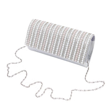 Load image into Gallery viewer, Rhinestones & Pearl Beads Front Glitter Shine Clutch Evening Bag