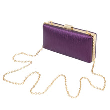Load image into Gallery viewer, Elegant Small Solid Color PU Leather Shine Hard Clutch Evening Bag Handbag
