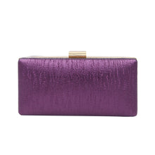 Load image into Gallery viewer, Elegant Small Solid Color PU Leather Shine Hard Clutch Evening Bag Handbag