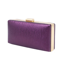 Load image into Gallery viewer, Elegant Small Solid Color PU Leather Shine Hard Clutch Evening Bag Handbag