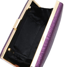Load image into Gallery viewer, Elegant Small Solid Color PU Leather Shine Hard Clutch Evening Bag Handbag