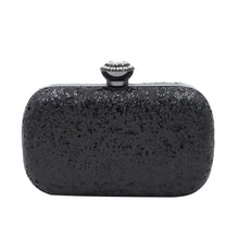 Load image into Gallery viewer, Elegant Glitter Flakes Sequin Hard Clutch Rhinestones Top Evening Bag