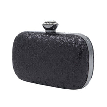 Load image into Gallery viewer, Elegant Glitter Flakes Sequin Hard Clutch Rhinestones Top Evening Bag