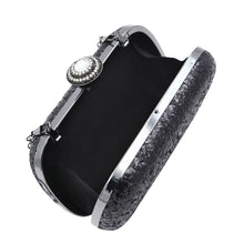 Load image into Gallery viewer, Elegant Glitter Flakes Sequin Hard Clutch Rhinestones Top Evening Bag