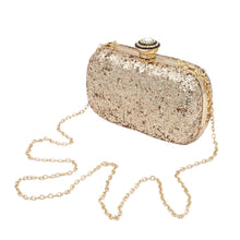 Load image into Gallery viewer, Elegant Glitter Flakes Sequin Hard Clutch Rhinestones Top Evening Bag