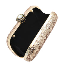 Load image into Gallery viewer, Elegant Glitter Flakes Sequin Hard Clutch Rhinestones Top Evening Bag