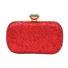 Load image into Gallery viewer, Elegant Glitter Flakes Sequin Hard Clutch Rhinestones Top Evening Bag
