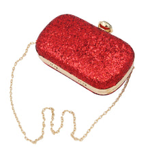 Load image into Gallery viewer, Elegant Glitter Flakes Sequin Hard Clutch Rhinestones Top Evening Bag