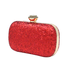 Load image into Gallery viewer, Elegant Glitter Flakes Sequin Hard Clutch Rhinestones Top Evening Bag