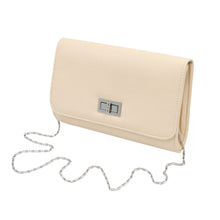 Load image into Gallery viewer, Premium Solid Color PU Leather Turnlock Flap Clutch Bag Handbag