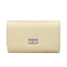 Load image into Gallery viewer, Premium Solid Color PU Leather Turnlock Flap Clutch Bag Handbag