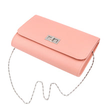 Load image into Gallery viewer, Premium Solid Color PU Leather Turnlock Flap Clutch Bag Handbag