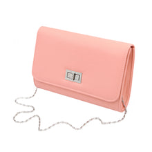 Load image into Gallery viewer, Premium Solid Color PU Leather Turnlock Flap Clutch Bag Handbag