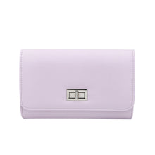 Load image into Gallery viewer, Premium Solid Color PU Leather Turnlock Flap Clutch Bag Handbag