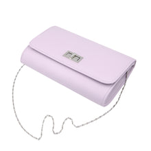 Load image into Gallery viewer, Premium Solid Color PU Leather Turnlock Flap Clutch Bag Handbag