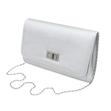 Load image into Gallery viewer, Premium Solid Color PU Leather Turnlock Flap Clutch Bag Handbag