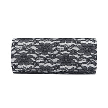 Load image into Gallery viewer, Elegant Lace Floral Fabric Flap Clutch Evening Bag