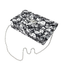 Load image into Gallery viewer, Elegant PU Leather Floral Turnlock Flap Clutch Bag Handbag