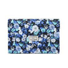 Load image into Gallery viewer, Elegant PU Leather Floral Turnlock Flap Clutch Bag Handbag