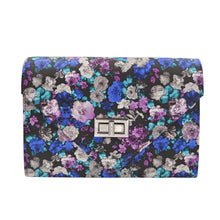 Load image into Gallery viewer, Elegant PU Leather Floral Turnlock Flap Clutch Bag Handbag