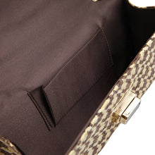 Load image into Gallery viewer, Classic Houndstooth Turnlock Flap Straw Clutch Bag Handbag