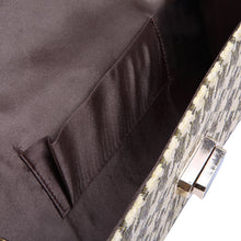 Load image into Gallery viewer, Classic Houndstooth Turnlock Flap Straw Clutch Bag Handbag