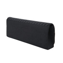 Load image into Gallery viewer, Elegant Pleated Satin & Crystal Flap Clutch Evening Bag