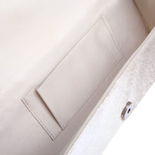 Load image into Gallery viewer, Elegant Pleated Satin & Crystal Flap Clutch Evening Bag