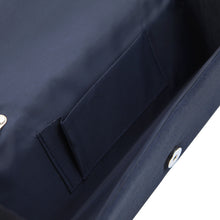 Load image into Gallery viewer, Elegant Pleated Satin & Crystal Flap Clutch Evening Bag