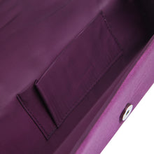 Load image into Gallery viewer, Elegant Pleated Satin & Crystal Flap Clutch Evening Bag