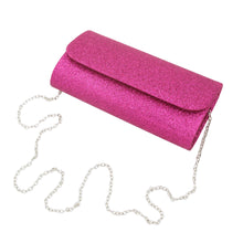 Load image into Gallery viewer, Premium Small Metallic Glitter Flap Clutch Evening Bag Handbag