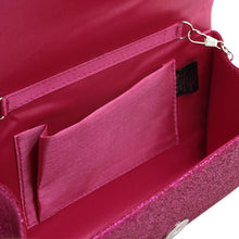 Load image into Gallery viewer, Premium Small Metallic Glitter Flap Clutch Evening Bag Handbag