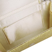 Load image into Gallery viewer, Premium Small Metallic Glitter Flap Clutch Evening Bag Handbag