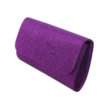 Load image into Gallery viewer, Premium Small Metallic Glitter Flap Clutch Evening Bag Handbag
