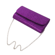 Load image into Gallery viewer, Premium Small Metallic Glitter Flap Clutch Evening Bag Handbag