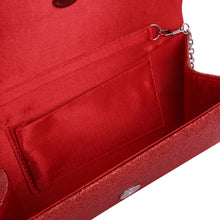 Load image into Gallery viewer, Premium Small Metallic Glitter Flap Clutch Evening Bag Handbag