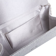 Load image into Gallery viewer, Premium Small Metallic Glitter Flap Clutch Evening Bag Handbag