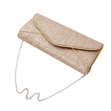 Load image into Gallery viewer, Premium Large Metallic Glitter Envelope Flap Clutch Evening Bag Handbag